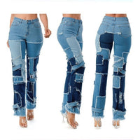 Patchwork Denim Jeans